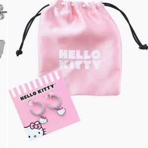 Hello Kitty Fashion Charm Hoop Earrings.